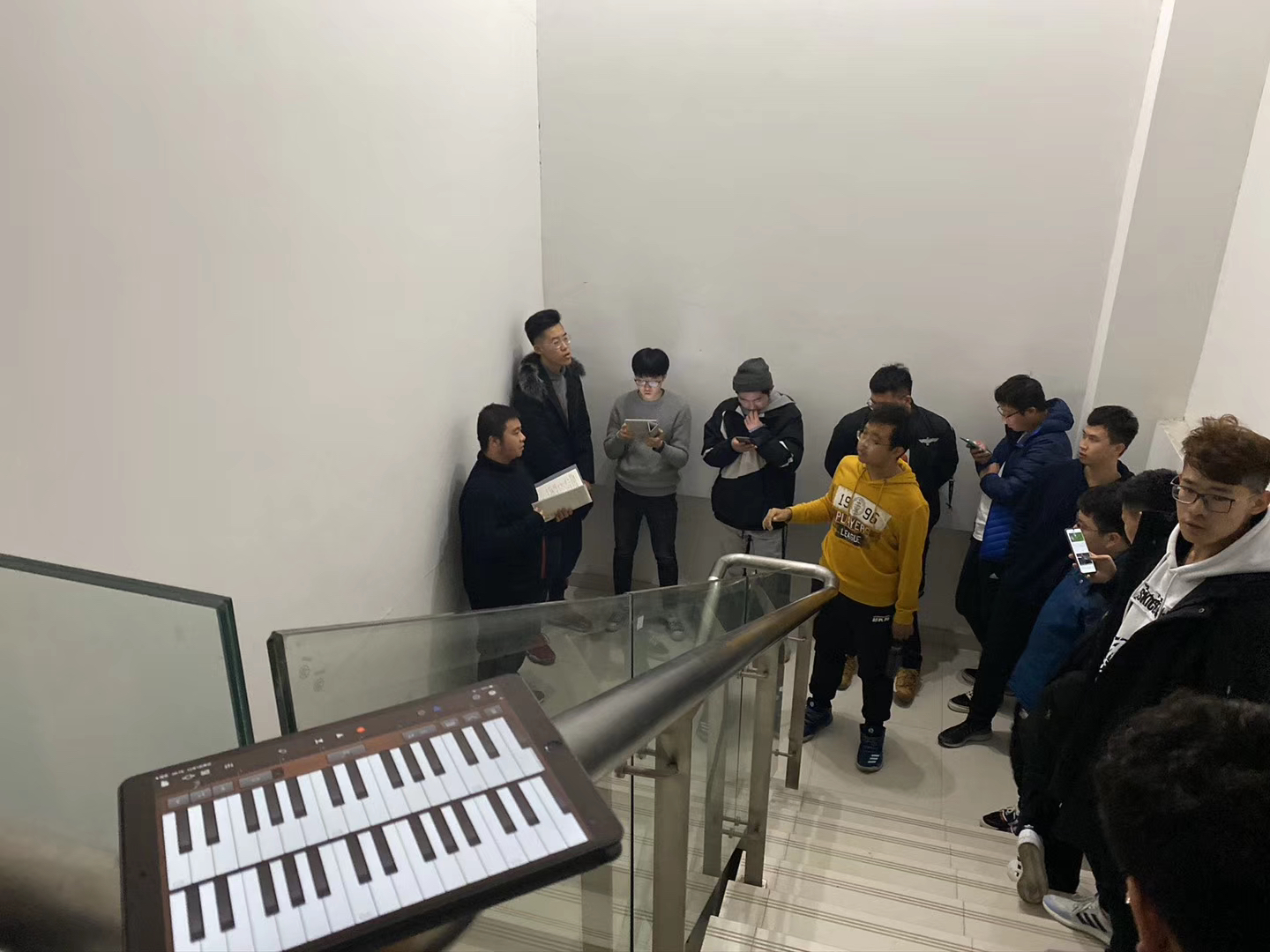 University choir · A moment in rehearsal